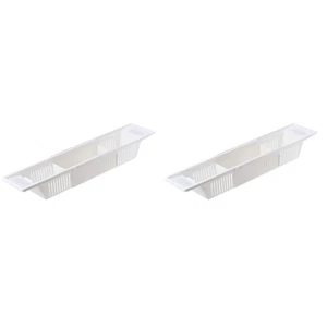 2 Count Lagerregal Badewannen-Organizer-Tablett Badewannenablage - Bild 1 von 12