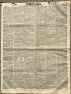 1837 "The Times" Newspaper - Poyaisian Bond Scam - Electric Telegraph - Coursing - Picture 1 of 5