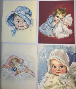 Babies Maud Tousey Fangel lot 4 Lithographs - Picture 1 of 5