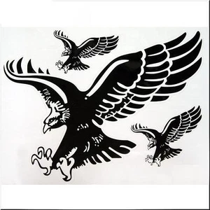 CAR DECORATION DECALS STICKERS BLACK EAGLE - Picture 1 of 1