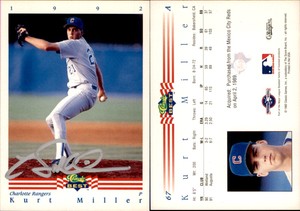 Kurt Miller Signed 1992 Classic Best #67 Card *Autograph Den* Auto