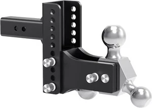 Adjustable Trailer Hitch Ball Mount Tri-Ball ~ Fits 2" Receiver/6" Drop *5630F2O - Picture 1 of 8