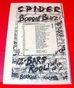 Spider UK Tour Vintage ORIGINAL 1980 Press/Magazine ADVERT 6"x 4" Hard Rock - Picture 1 of 3