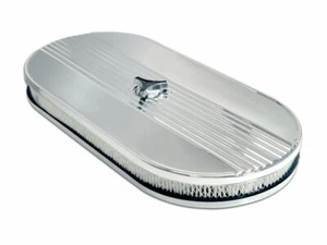 Mustang Finned Chrome Air Cleaner Oval Filter 1971 1972 1973 71 72 Mach 1 Grande - Picture 1 of 1