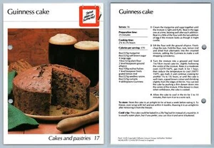 Guinness Cake #17 Cakes Hamlyn All-Colour Cookery Card - Picture 1 of 1