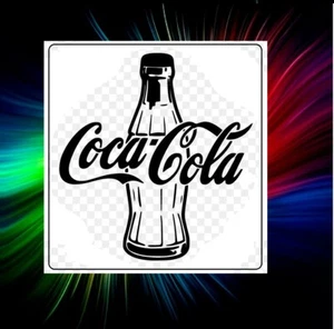 VINTAGE Coca Cola Flasche Logo, AIRBRUSH, Kunst, GEMÄLDE, VORLAGE SCHABLONE - Bild 1 von 2