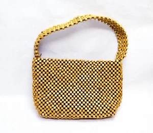 The Sak Handbag vintage style Wood Beaded natural wood color vegan boho - Picture 1 of 8
