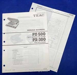 Original TEAC PX-500 PX-300 Turntable Service Manual - Schematic - Picture 1 of 1