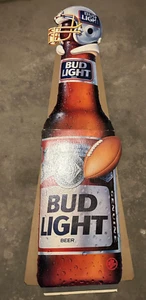 Vintage BudLight Football Player Beer Bottle Standee Standup Cutout - Picture 1 of 5