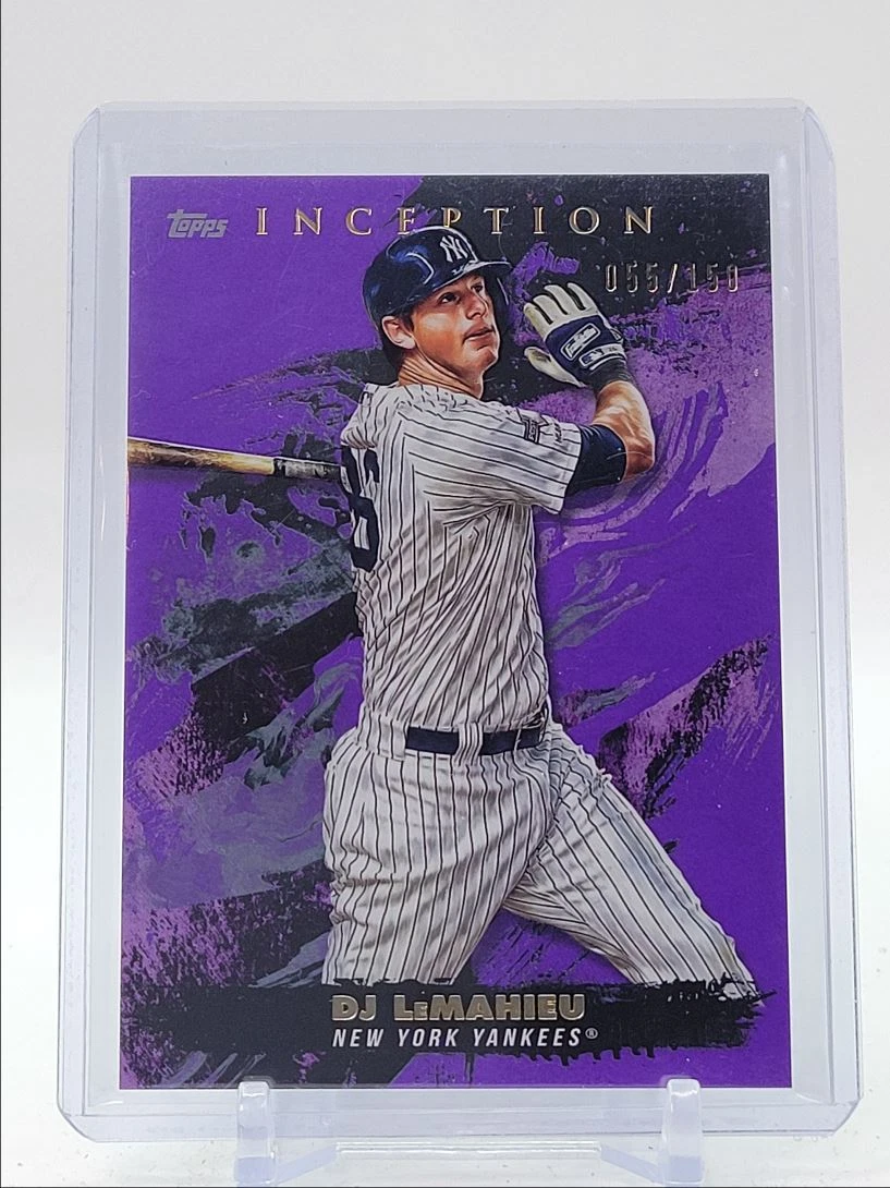 DJ LEMAHIEU 2021 BOWMAN INCEPTION BASEBALL PURPLE YANKEES /150 Q0208