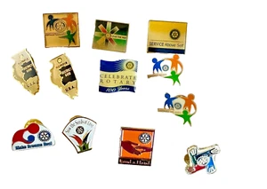 Vintage Lot Of Lapel Pins Illinois Rotary Service Above Self, Lend a Hand - Picture 1 of 5