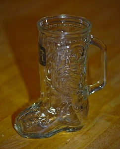 San Antonio Texas Glass Cowboy Handled BOOT MUG 6" - Picture 1 of 6