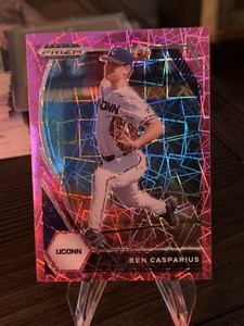 2021 Panini Prizm Draft Picks Pink Velocity Prizm Ben Casparius PDP162 Dodgers