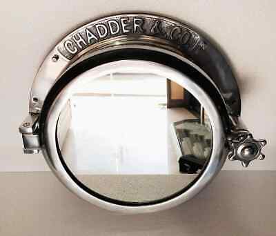 16 Inches Nickel Plated Canal Heavy Boat Porthole Window Ship Round Mirror Wall  • 148.44$