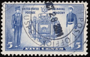 US - 1937 - 5 Cent Ultramarine U.S. Naval Academy Seal & Midshipman # 794 F-VF - Picture 1 of 1