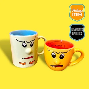 Vintage Levtov & Atico Funny Face Demitasse Colorful Espresso Cup & Mug. RARE! - Picture 1 of 10