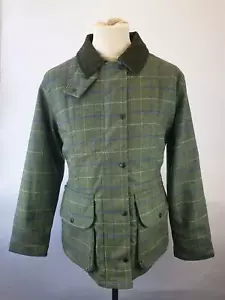 Saddle Womens Pink Purple Check Tweed Hunting Shooting Jacket Coat Waterproof - Picture 1 of 4