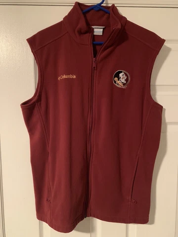 Florida State FSU Seminoles Columbia Flanker Fleece Garnet Vest - Large Cover