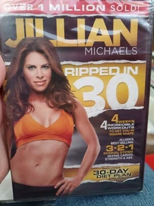 Jillian Michaels-Ripped in 30 (DVD, 2011) 30 Day Diet Plan Cardio Strength Arms - Picture 1 of 8