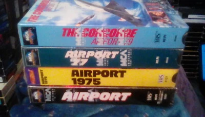 Airport  / Airport 1975 / Airport '77 / The Concorde Airport '79 (4) VHS LOT NEW - Image 1 of 4
