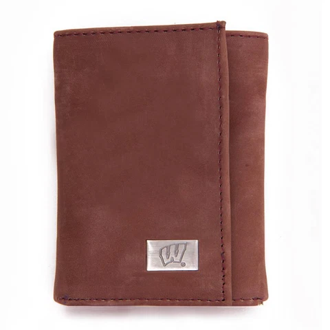 University of Wisconsin Badgers Wallet Trifold Leather Wallet Cover
