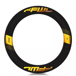 2021 FFWD F9R Adesivo Ruota per Avanti Veloce Bici da Strada Bicicletta Decalcomanie Cerchio 90mm - Foto 1 di 13