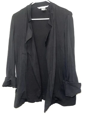 Diane Von Furstenberg Thick Draped Open Front Cardigan Blazer Pockets 2 (V) - Image 1 of 4