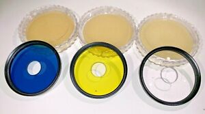Kood Centre Spot Filter Set - Blue, Yellow & Clear - 49/52/55/58mm with cases