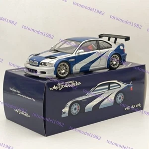 DCM 1:18 BMW M3 GTR E46 2001 Need For Speed Metal con 1/87 Llavero Diecast Azul - Imagen 1 de 17