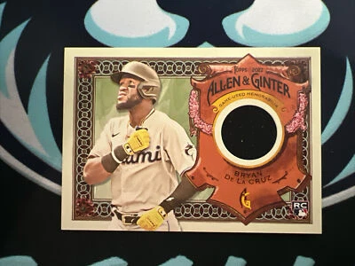 2022 Topps Allen & Ginter Bryan De La Cruz Relic #AGRA-BDLC Marlins Rookie - Image 1 of 2