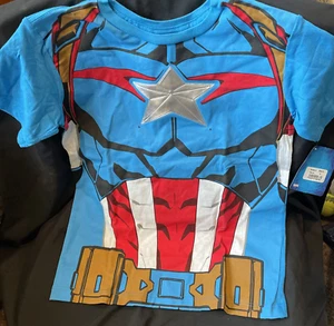 Marvel Avengers Captain America Kids 2pc Set Tshirt with Joggers Size 6 - Picture 1 of 4