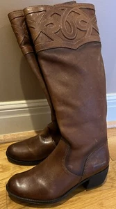 Nurture by Lamaze - Womens - Size 8 M Leather Brown Cognac Boots Knee High - Picture 1 of 9