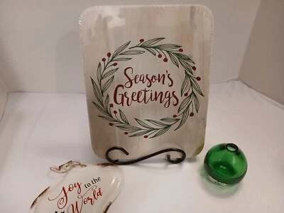 Farberware 8" X 10" Seasons Greetings Christmas Cutting Board - Image 1 of 4