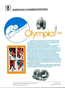 Panel Conmemorativo de Estados Unidos USPS 215 Juegos Olímpicos 1984 CP215 - Imagen 1 de 1