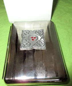 VTG CIGARETTE CASE Double Sided With Hinged Closure 3 & 1/2'' NEW in BOX ***RARE - Picture 1 of 6