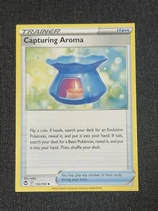 Pokémon Capturing Aroma 153/195 Silver Tempest Full Square Cut Error NearMint NM - Picture 1 of 12
