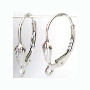 10 Sterling Silver Lever Back EarWire LeverBack solid 925 Earring wire E27 - Picture 1 of 2