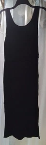 The Drop Damen Yasmin Rib Midi Pullover Tank Kleid Large schwarz siehe Beschreibung - Bild 1 von 5