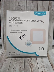 Dimora Silikonschaum Verband Kleber, 6x6 Zoll, Wasserdicht, 10 Stück - Bild 1 von 3