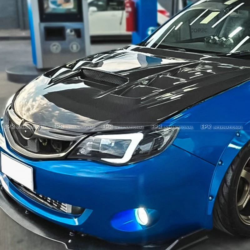  For Subaru 2008-2014 Impreza GRB GVB STI VRS Type Hood carbon fiber  Foto 1 de 1