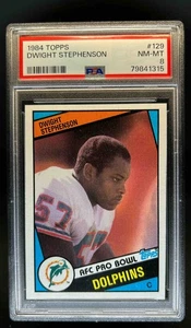 1984 Topps Dwight Stephenson Rookie RC #129 Dolphins PSA 8 - Picture 1 of 2