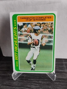 Fran Tarkenton 1978 Topps 1977 Highlights #5 Minnesota Vikings NM-MT - Bild 1 von 2
