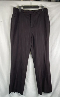 NWT Lauren Ralph Lauren Anglesey Dark Choco Wool Blend Trouser Pants Size 14W - Image 1 of 4