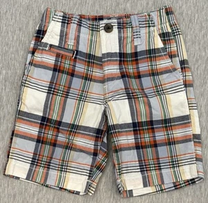 Boy's Multi-Plaid 5 Pocket Bermuda Shorts w/Adj. Waist By Gap Kids, Size 7 - Picture 1 of 6