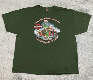 Harley Davidson Herren grünes Weihnachtshemd Teddy Pferde Daytona Größe 3XL - Bild 1 von 7