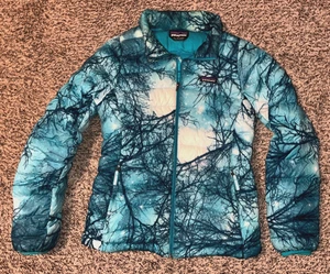 Patagonia Daunen Pullover Jacke Teen Gr. XL (14) Moontree Print - Deep Sea Blue - Bild 1 von 4