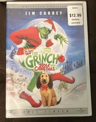 Jim Carrey - How the Grinch Stole Christmas - DVD new - Image 1 of 2