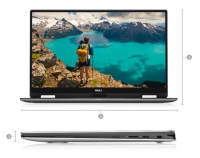 Dell XPS 13 9365 13.3" FHD 1920 Touchscreen 2-in-1 Laptop i7-7Y75 - 512 SSD 8GB - Image 1 of 4