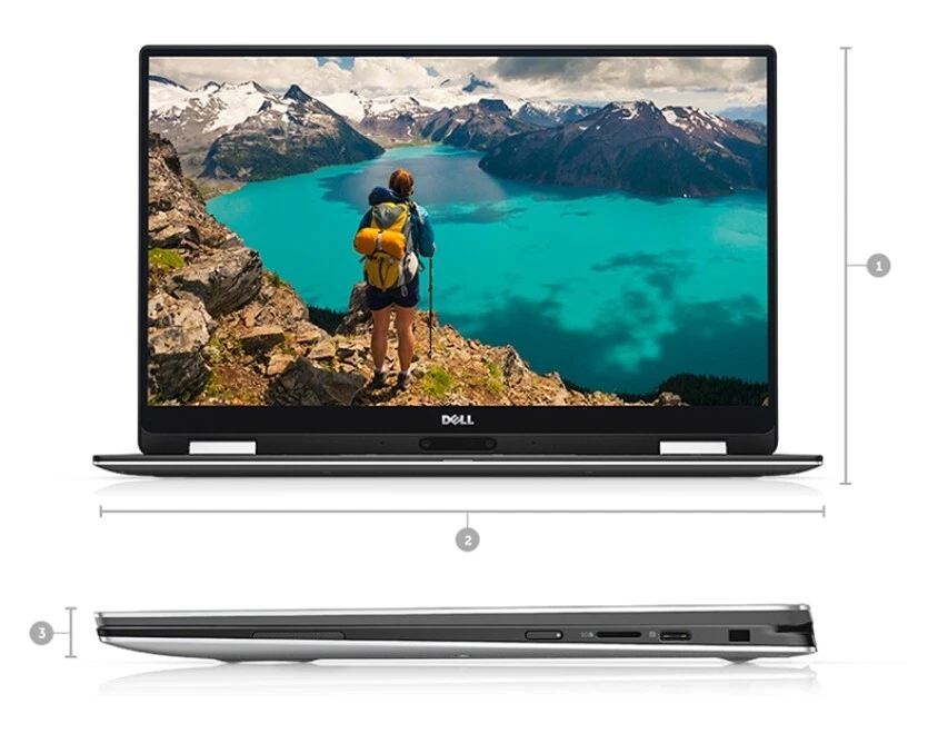 Dell XPS 13 9365 13.3" FHD 1920 Touchscreen 2-in-1 Laptop i7-7Y75 - 512 SSD 8GB - Image 1 of 4