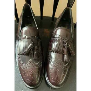 Nunn Bush Men's Loafer Shoes Size 10 Burgundy Tassles - Picture 1 of 11